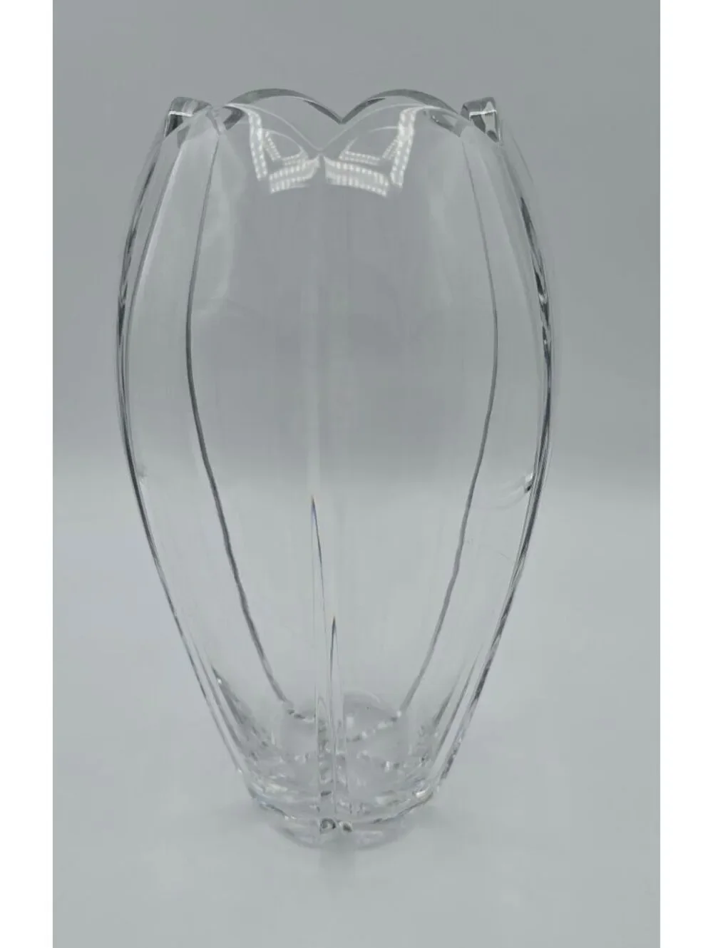 Vintage Miller Rogaska Tulip Crystal Vase Signed Slovenia 10